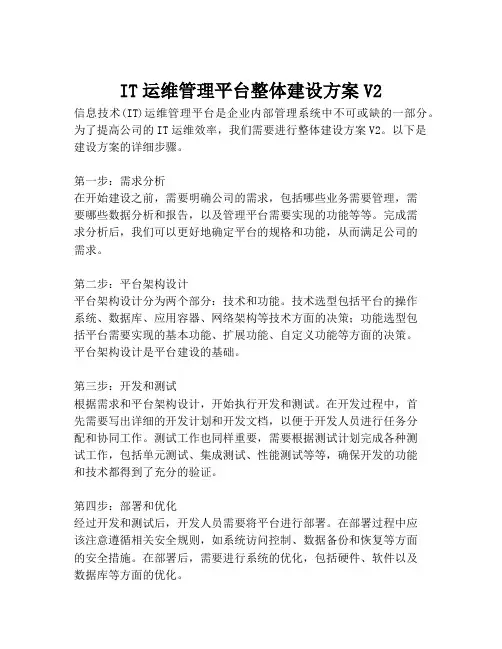 2023-IT运维管理平台整体建设方案V2-1