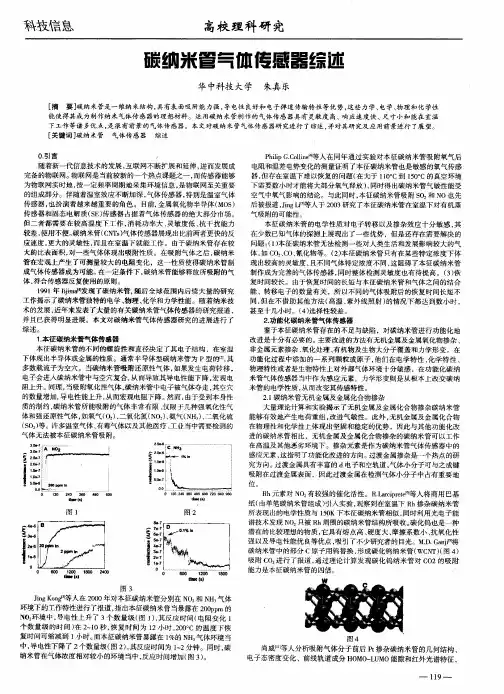 碳纳米管气体传感器综述