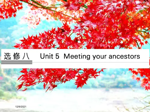 高考英语第1部分基础知识考点unit5meetingyourancestors