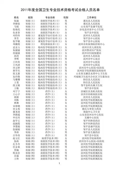 2011年度 - 卫生资格考试网：2015中国卫生人才网成绩查 …