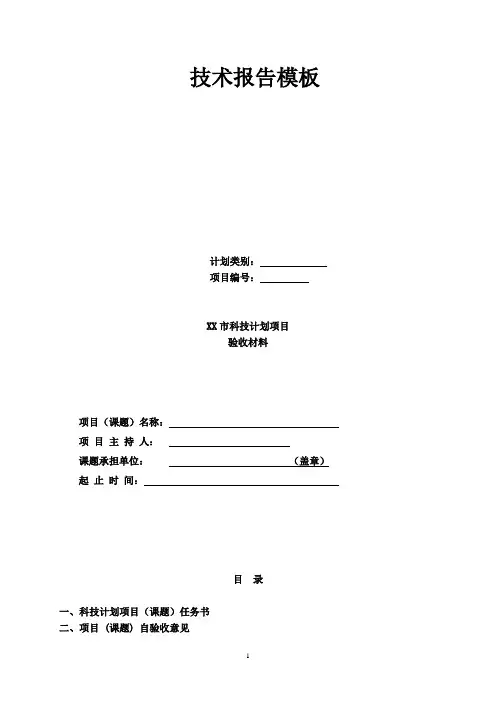 技术报告模板