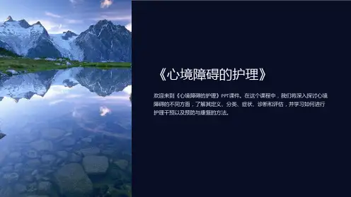 《心境障碍的护理》课件