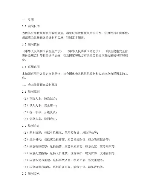 应急救援预案监理细则