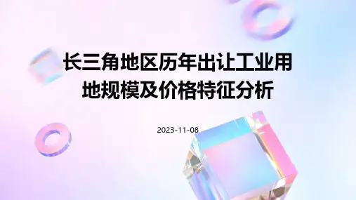 长三角地区历年出让工业用地规模及价格特征分析