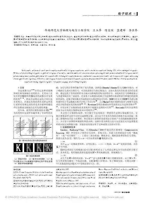 基于压缩感知的数字全息成像技术_王玉萍