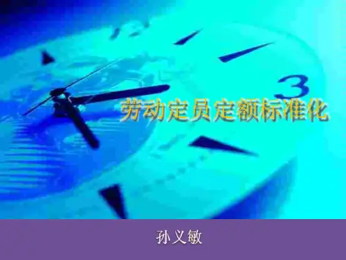 劳动定额定员标准化