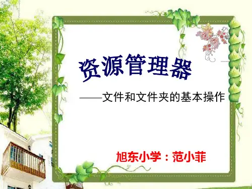 文件和文件夹的基本操作-PPT课件