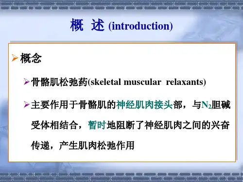 肌松药及拮抗剂ppt课件