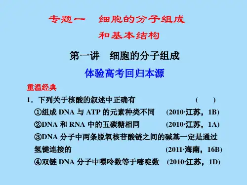 细胞的分子组成和基本结构