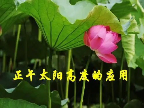 周三公转意义 正午太阳高度角的应用