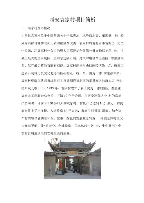 西安袁家村项目简析