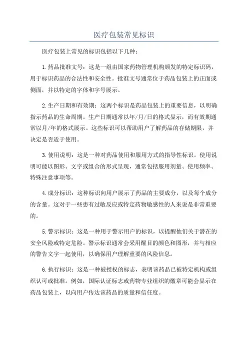 医疗包装常见标识