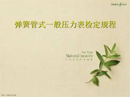 弹簧管式一般压力表检定规程 