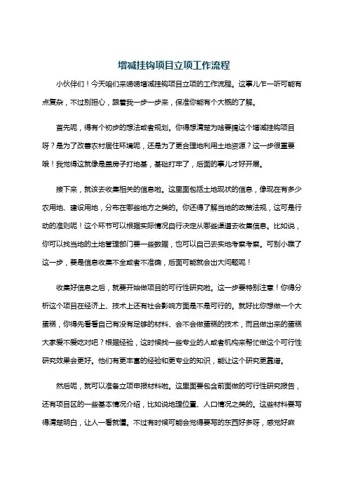 增减挂钩项目立项工作流程