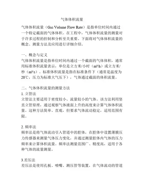 气体体积流量