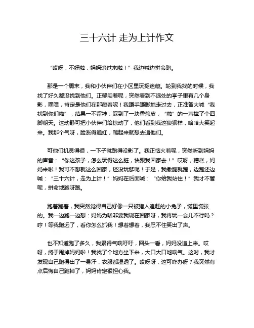 三十六计 走为上计作文