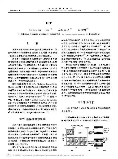 法国IFP选择性堵水技术