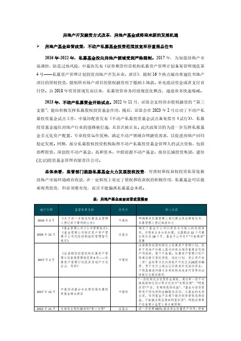 中指院--房地产开发融资方式改革,房地产基金或将迎来新的发展机遇 -房地产-2024
