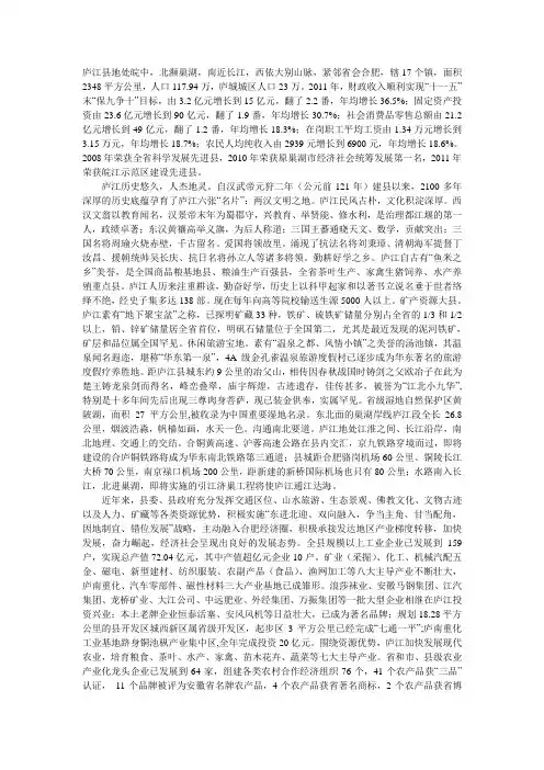 庐江县概况