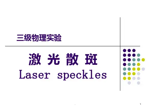 激光散斑PPT课件