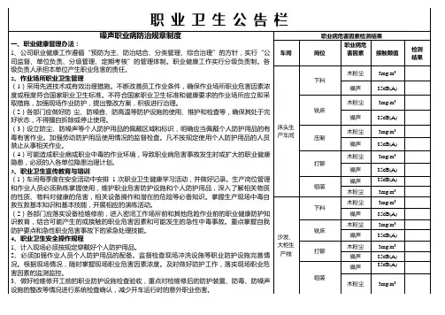 12职  业  卫  生  公  告  栏