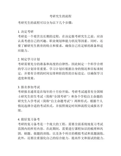 考研究生的流程