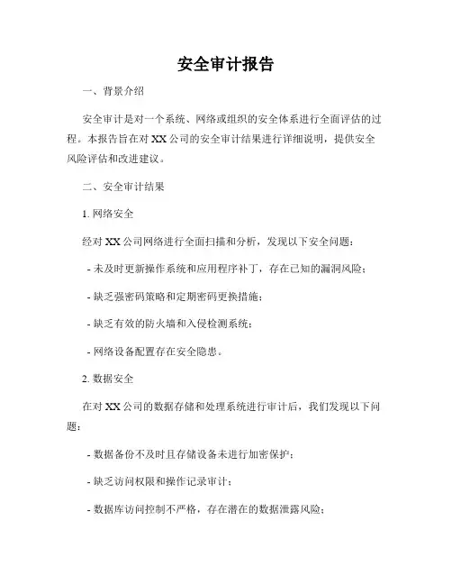 安全审计报告