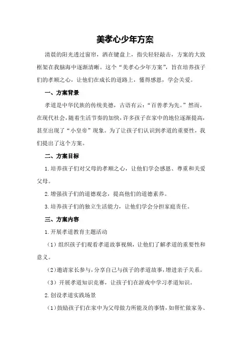 美孝心少年方案