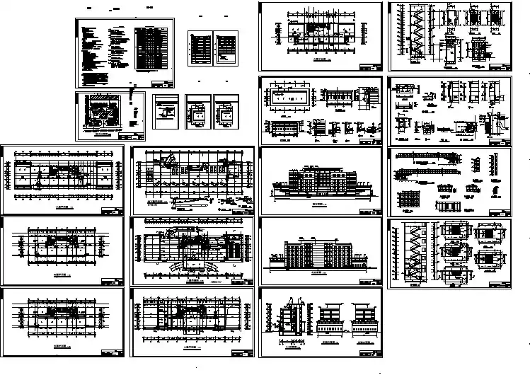 办公大楼全套cad建筑施工设计图纸