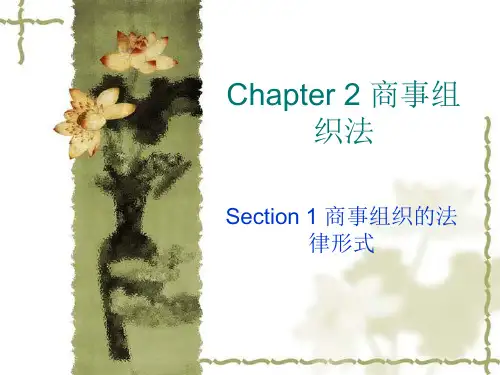 Chapter2商事组织法