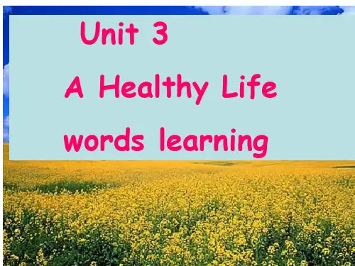 高二英语人教版选修6Unit3Ahealthylifewordslearning课件