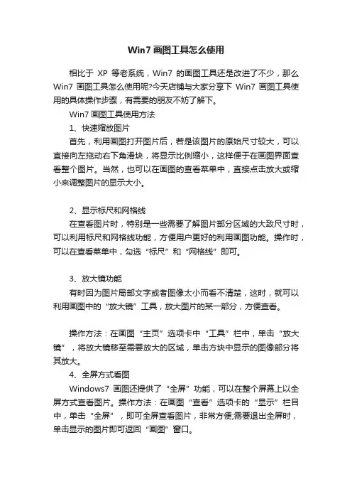 Win7画图工具怎么使用