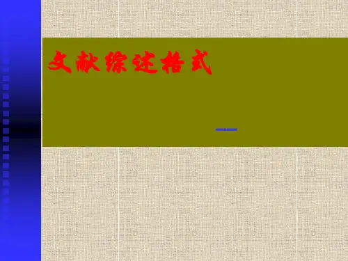 文献综述写法 PPT课件