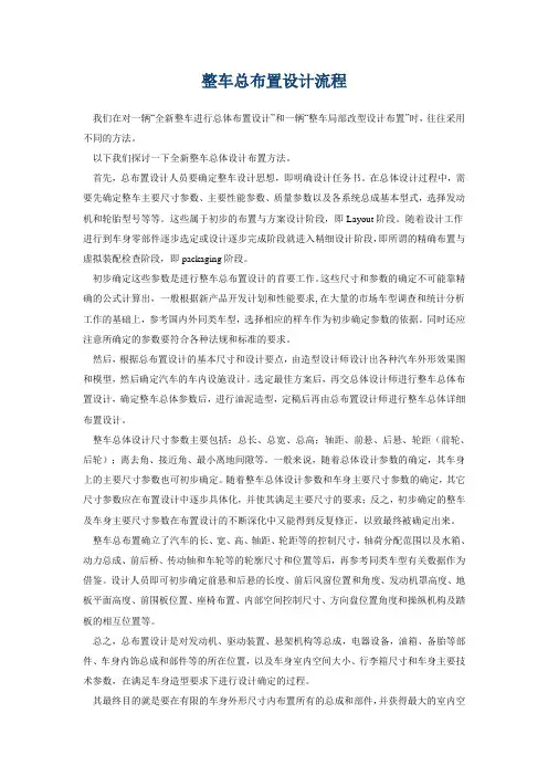 整车总布置设计流程