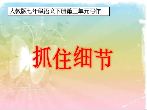 第三单元写作《抓住细节》课件 (共32张PPT)