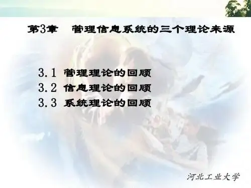 第03章 管理信息系统的三个理论来源edition6