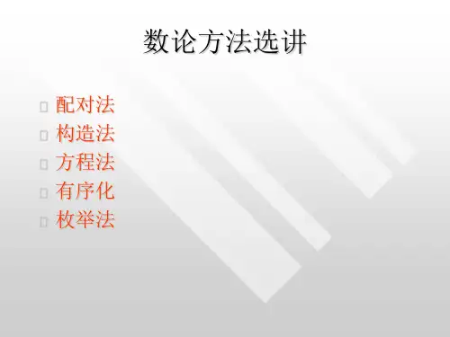 11数论方法选讲