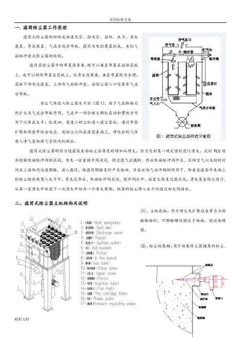 滤筒除尘器工作原理及说明书