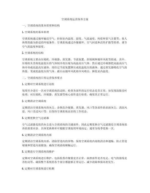 空调系统运营保养方案