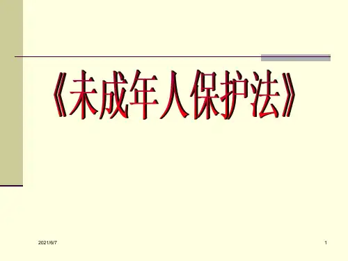 未成年人保护法PPT课件