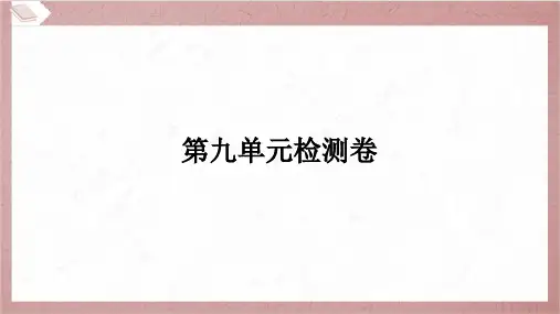 2024年人教版九年级下册化学第九单元综合检测试卷及答案