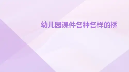 幼儿园课件各种各样的桥