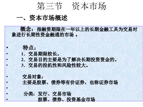 金融学4-3 资本市场