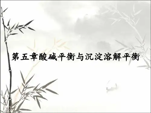 第五章酸碱平衡与沉淀溶解平衡
