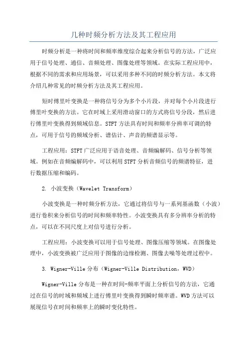 几种时频分析方法及其工程应用