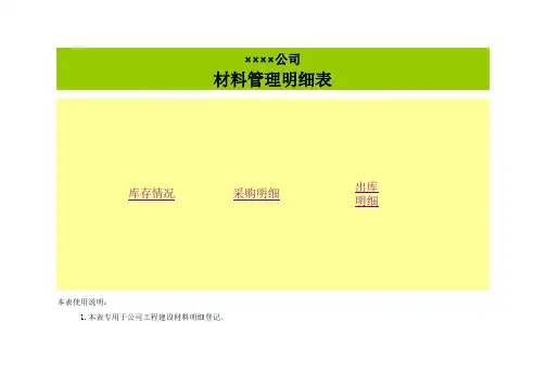 材料进销存表