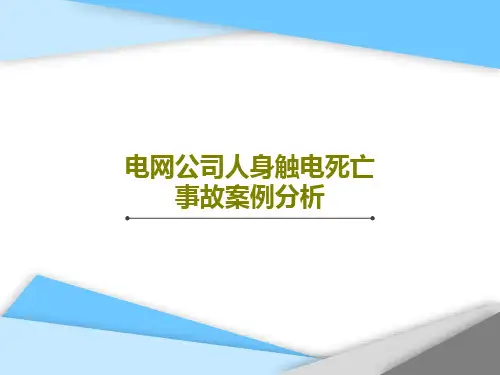 电网公司人身触电死亡事故案例分析50页PPT