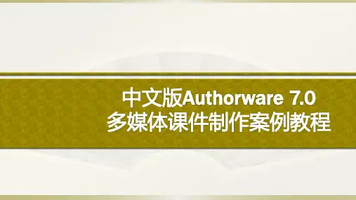Authorware7.0多媒体课件制作-多媒体课件制作基础知识PPT 图文
