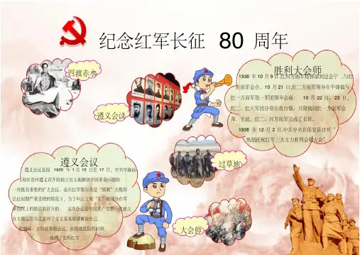 纪念长征胜利80周年电子小报手抄报