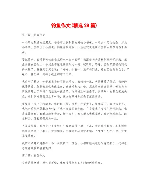 钓鱼作文(精选28篇)